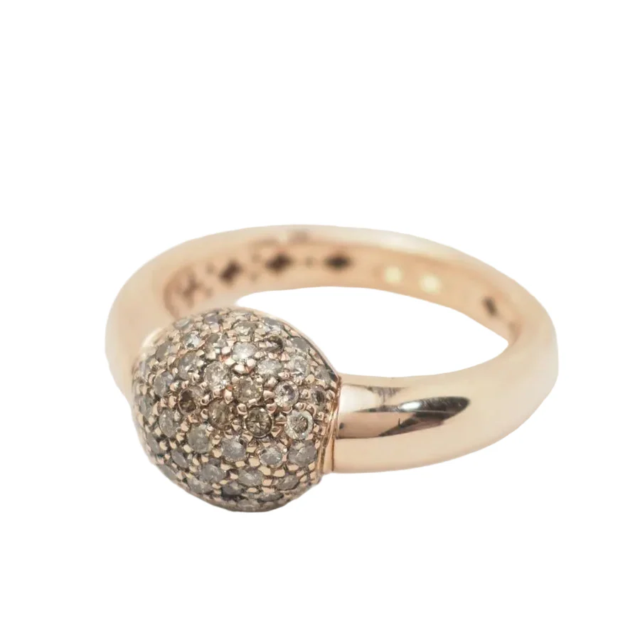 Bague Pavée en or rose et diamants - Image 3