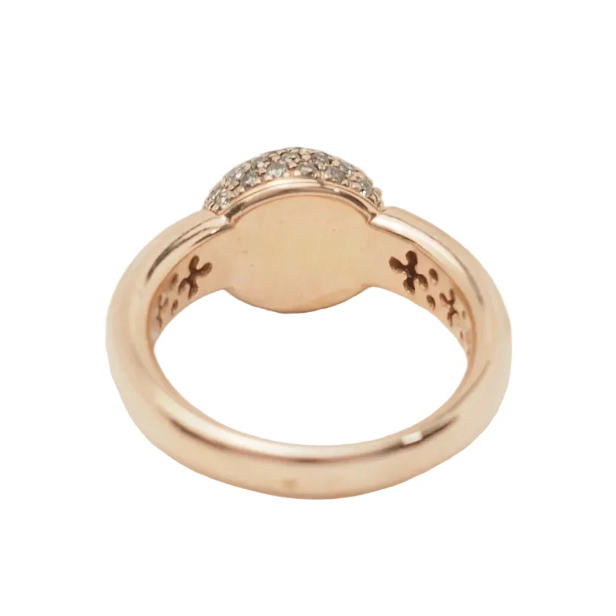Bague Pavée en or rose et diamants - Image 4