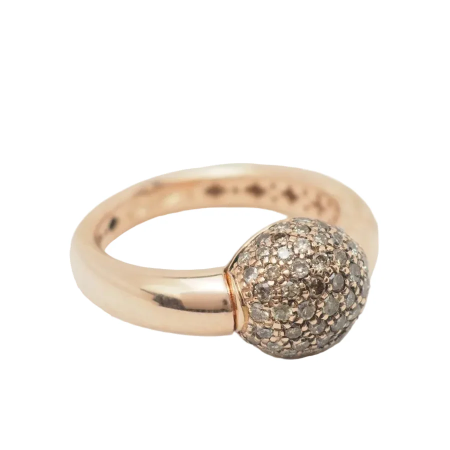 Bague Pavée en or rose et diamants - Image 5