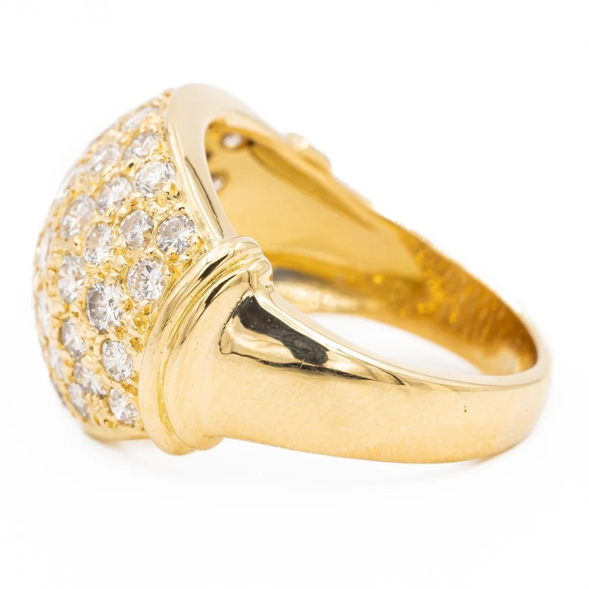 Bague Boule en or jaune et diamant - Image 4
