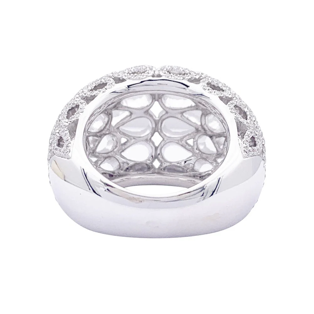 Bague dôme BUCHERER "Lacrima" or blanc et diamants - Image 3