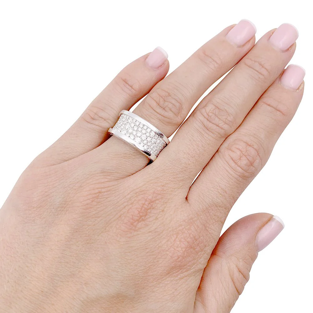Bague BULGARI "B.Zero1" en or blanc et diamants. - Image 2
