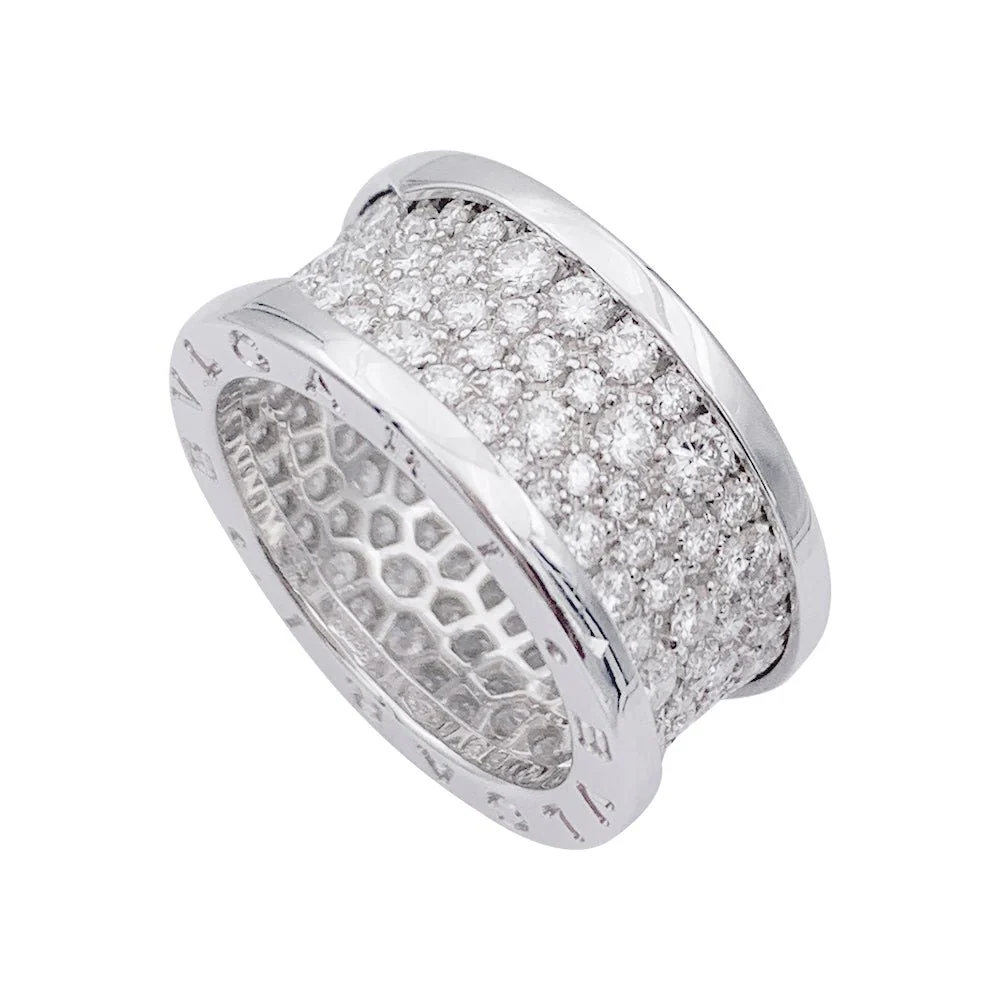 Bague BULGARI "B.Zero1" en or blanc et diamants. - Image 4