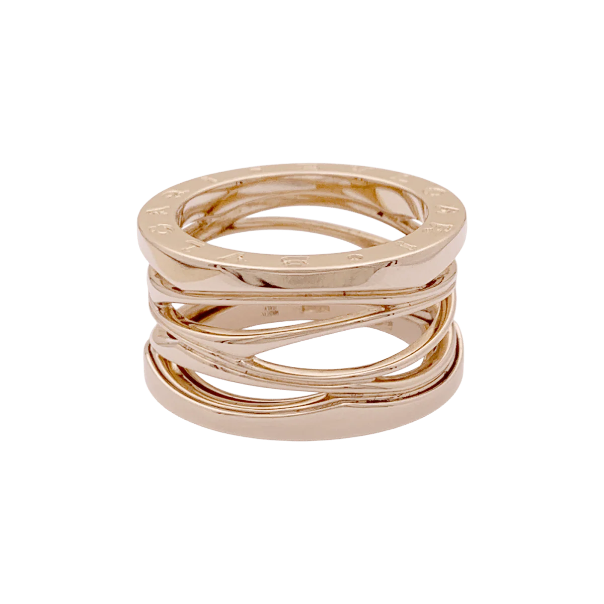 Bague Bandeau BULGARI "B.Zero1 Zaha Hadid" en or rose