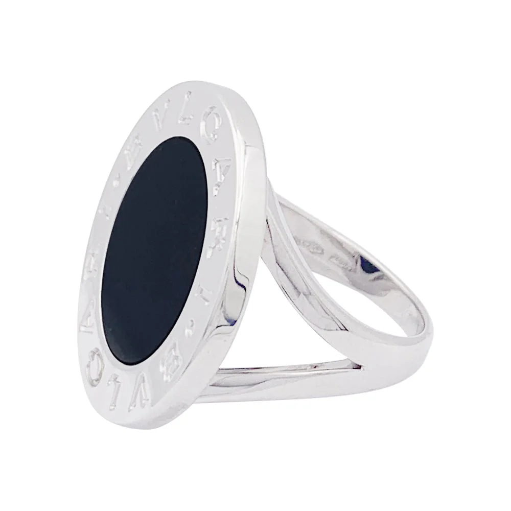 Bague BULGARI "Bulgari Bulgari" en or blanc et onyx - Image 3