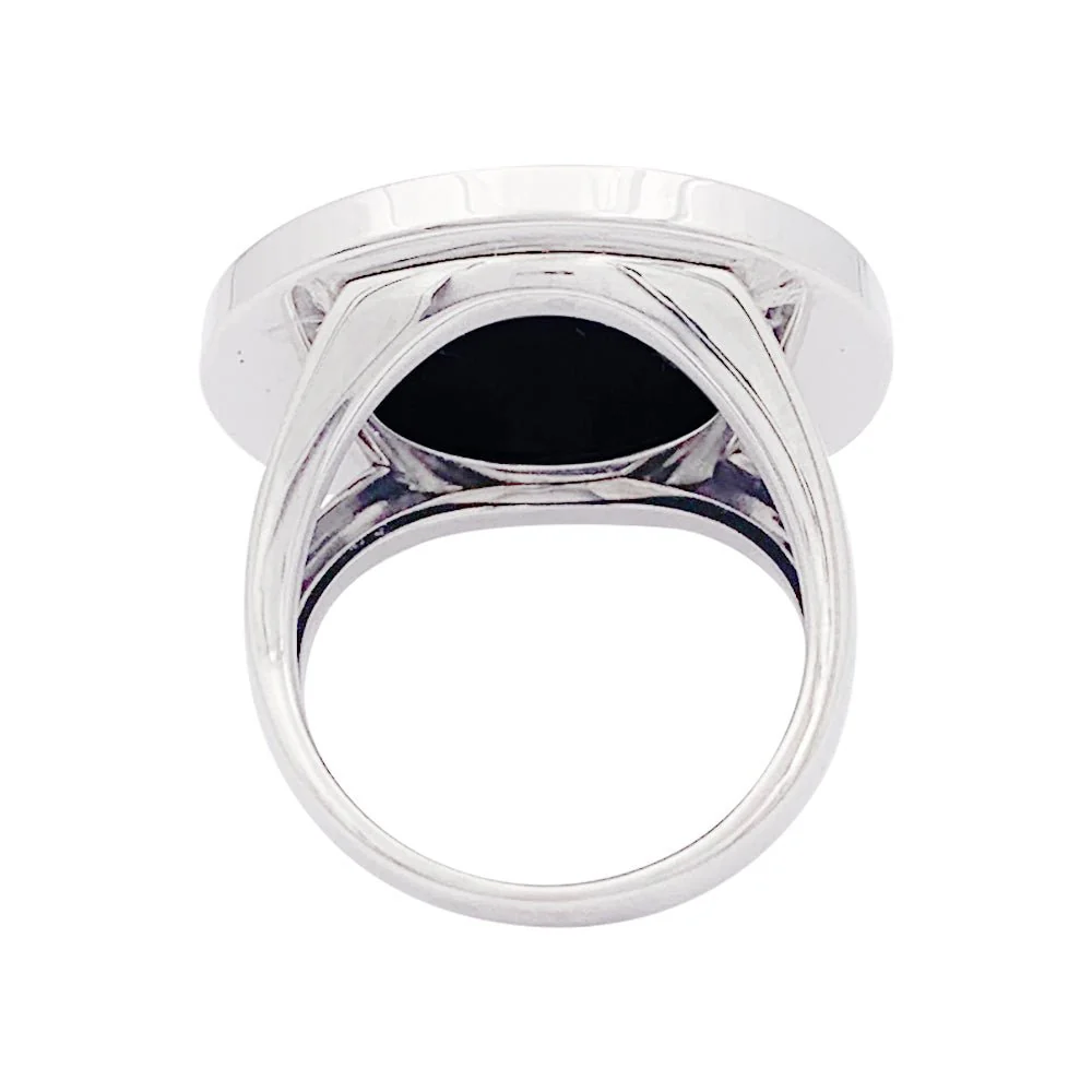 Bague BULGARI "Bulgari Bulgari" en or blanc et onyx - Image 4