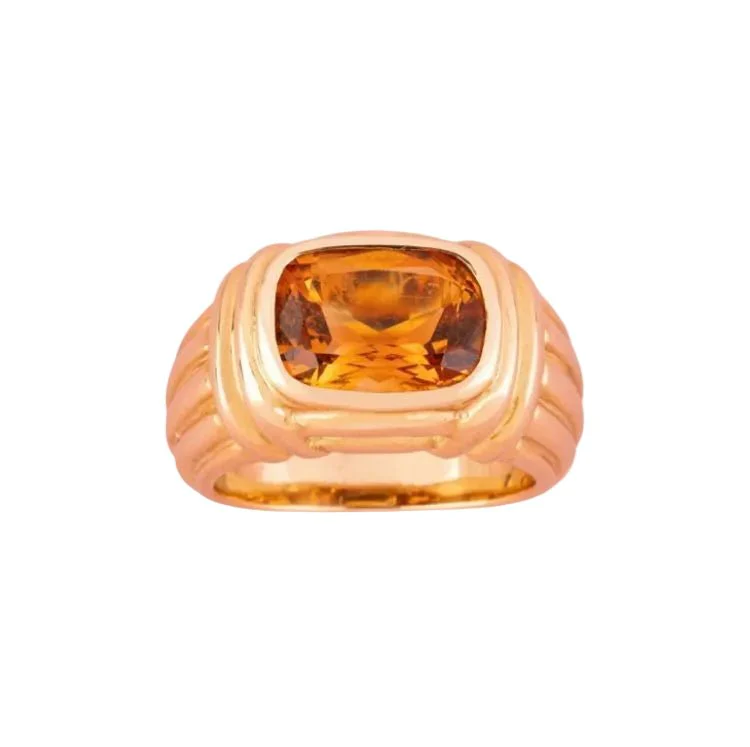 Bague BULGARI en or jaune et citrine - Image 12
