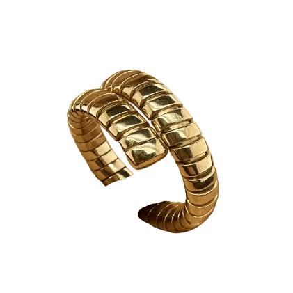 Bague BULGARI "Tubogas" en or jaune - Image 3