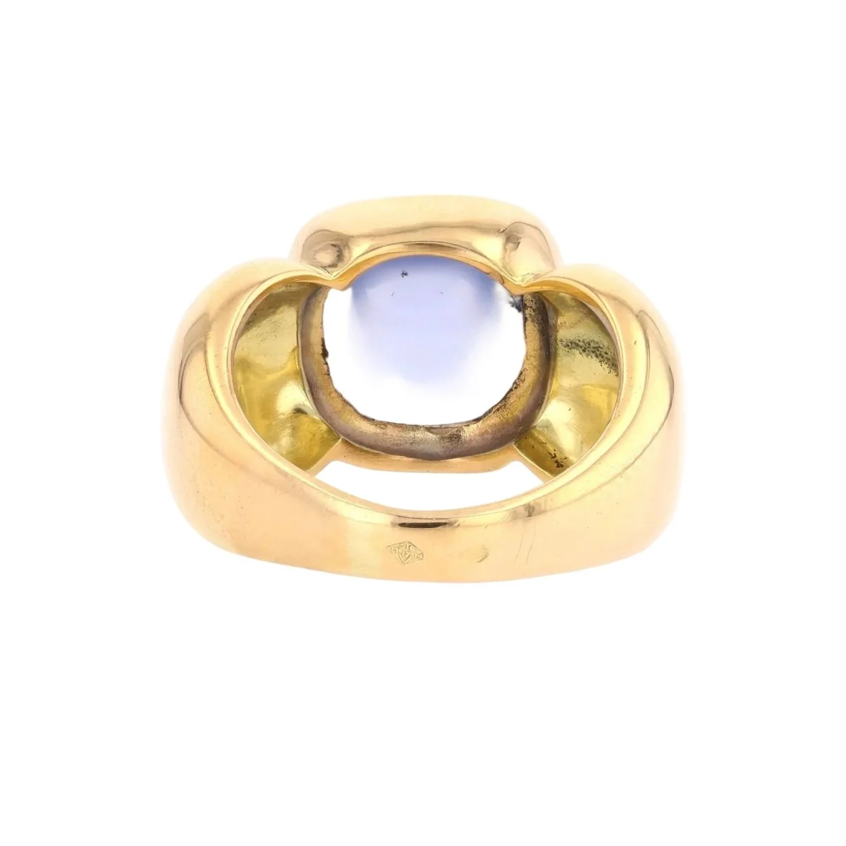 Bague Jonc en or jaune et calcédoine - Image 4
