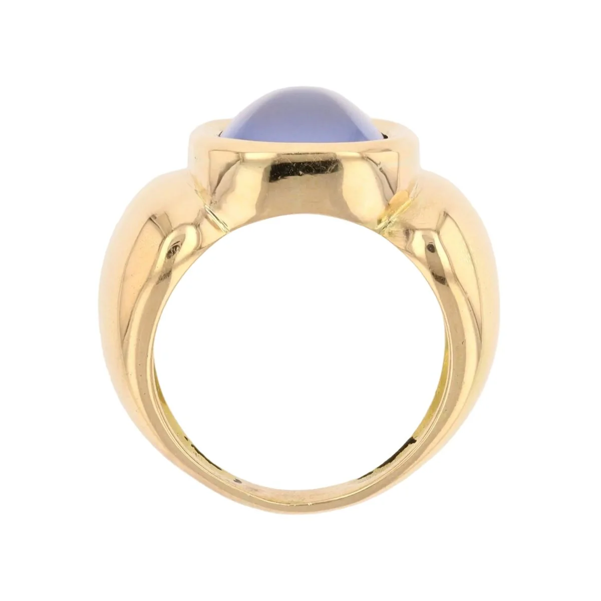 Bague Jonc en or jaune et calcédoine - Image 6