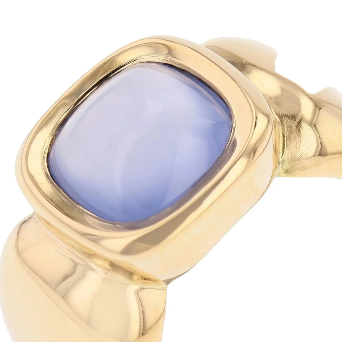 Bague Jonc en or jaune et calcédoine - Image 7