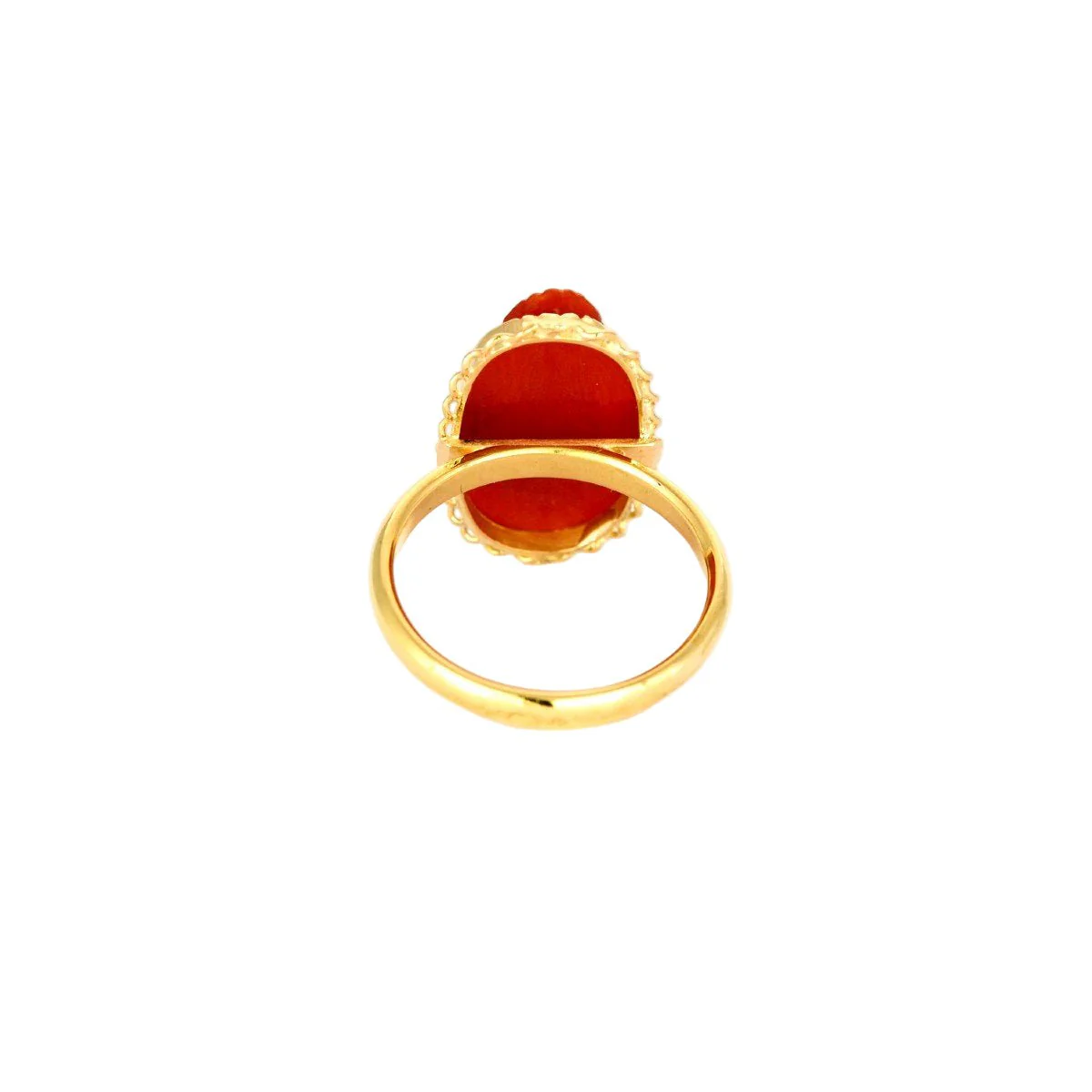Bague en or jaune et corail - Image 5