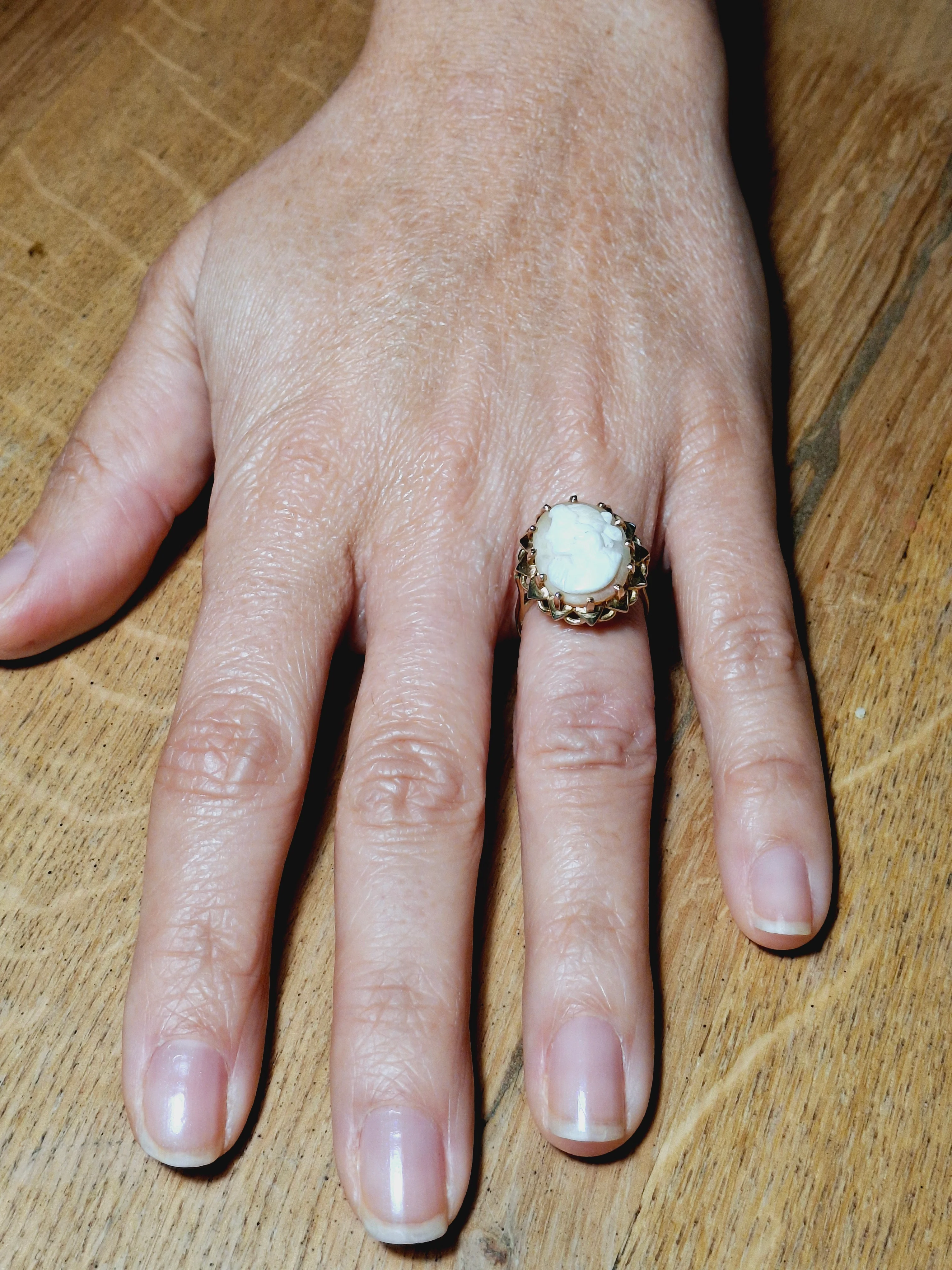 Bague Camée en or rose - Image 12