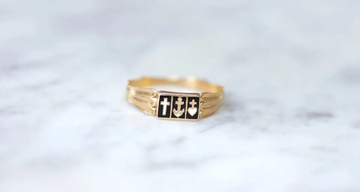 Bague Capelet régionale or et émail - Image 3