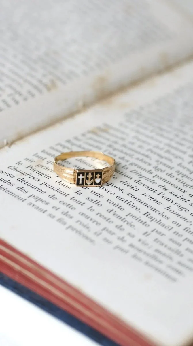 Bague Capelet régionale or et émail - Image 6