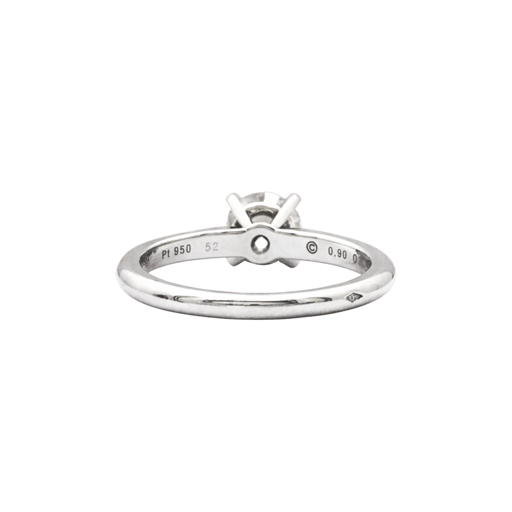 Bague Solitaire CARTIER "1895" en platine et diamant - Image 4