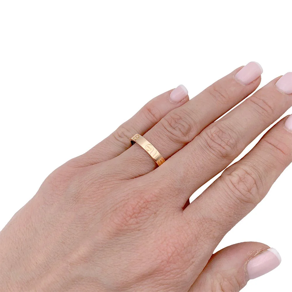 Bague Alliance CARTIER "Love" en or rose - Image 5