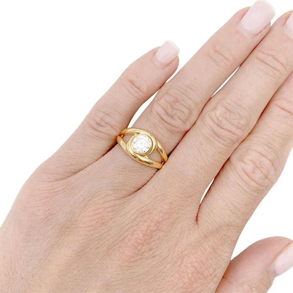Bague CARTIER "Astragale", or jaune et diamant. - Image 6