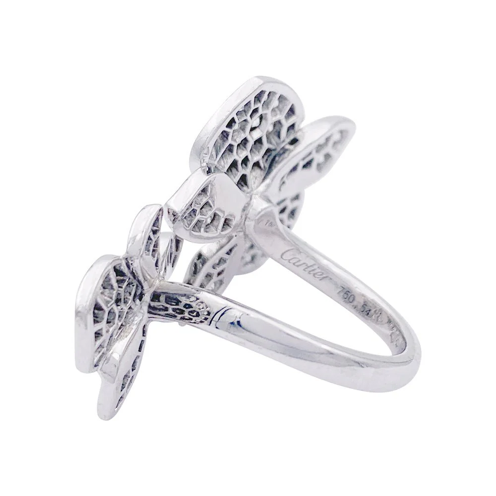 Bague CARTIER "Caresse d'Orchidées" en or blanc et diamants. - Image 5