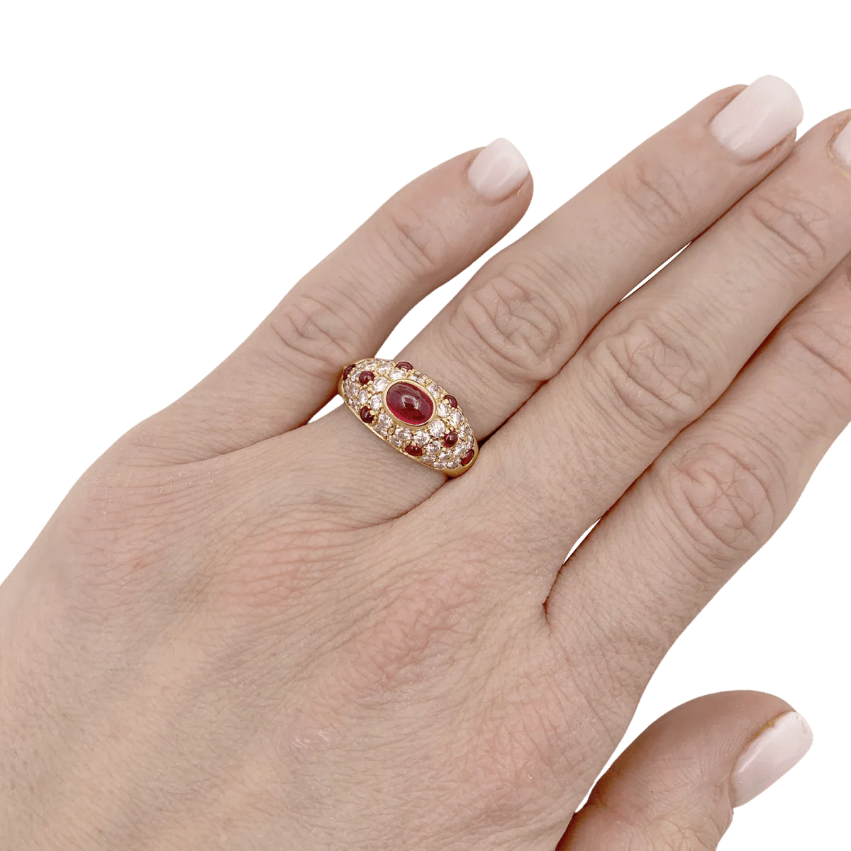 Bague CARTIER "Corinthe" en or jaune, rubis et diamants - Image 2