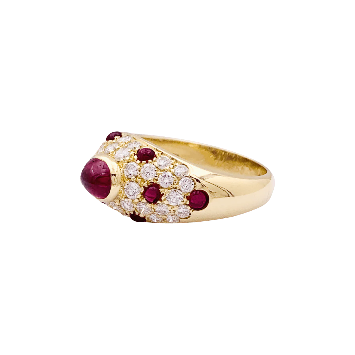 Bague CARTIER "Corinthe" en or jaune, rubis et diamants - Image 3