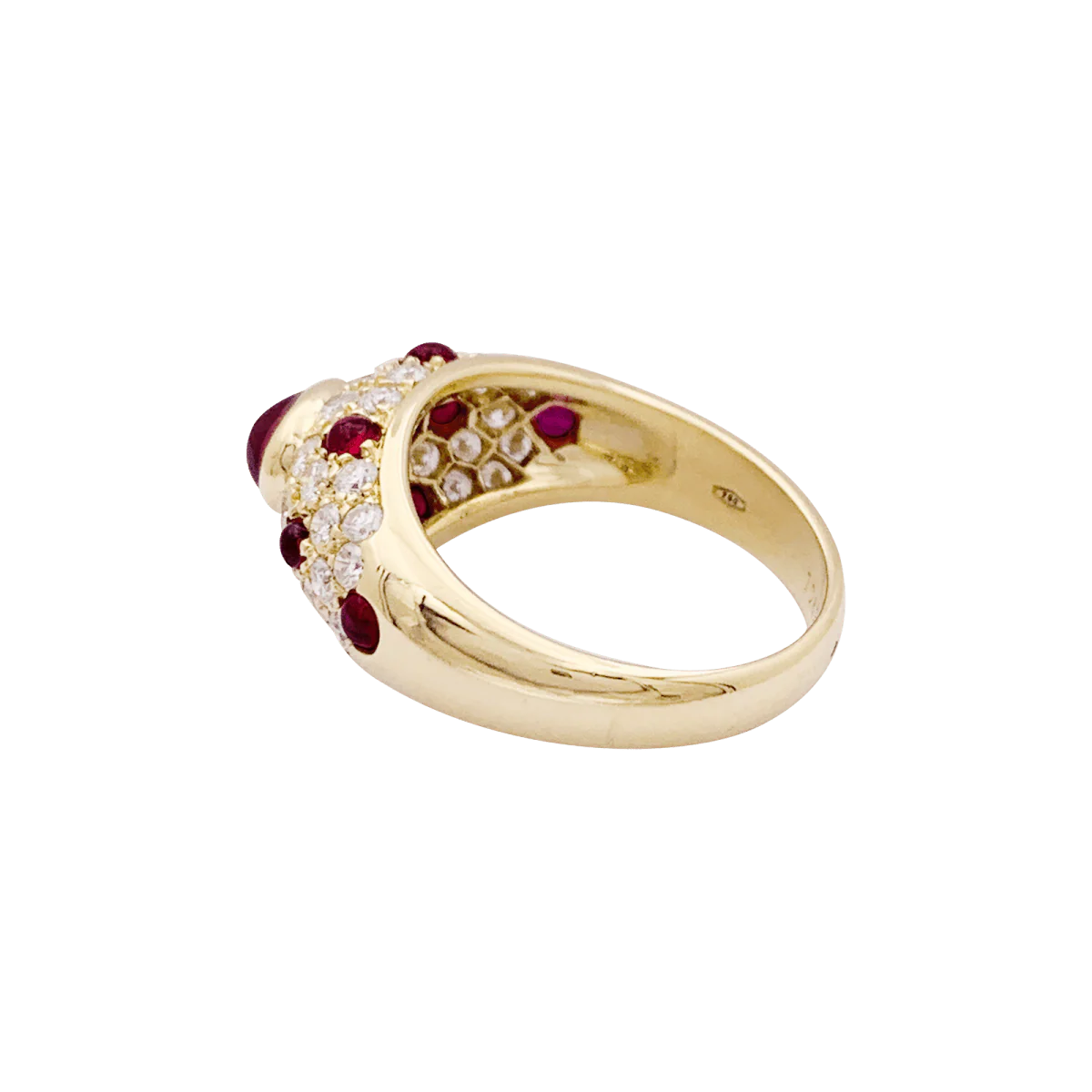 Bague CARTIER "Corinthe" en or jaune, rubis et diamants - Image 4