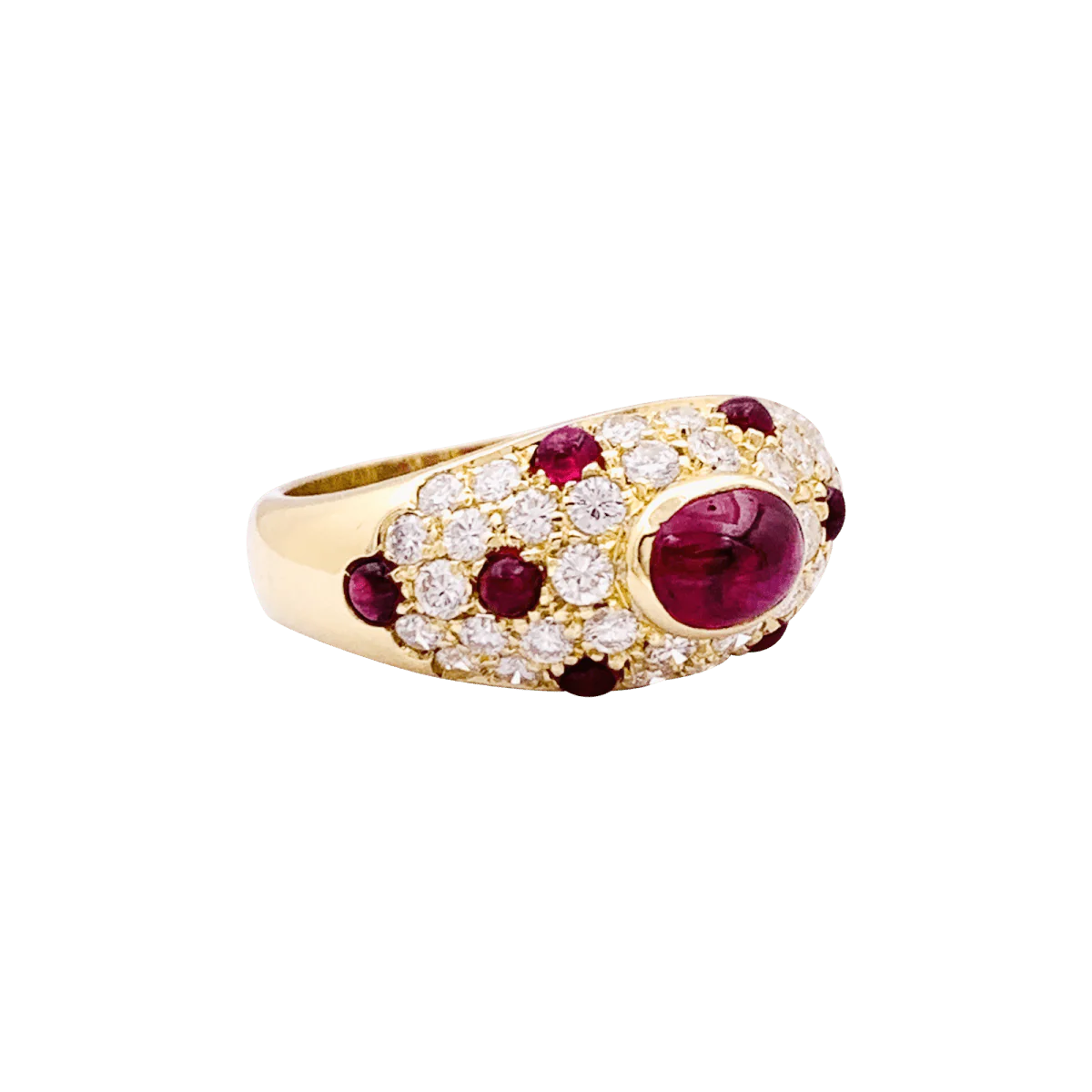 Bague CARTIER "Corinthe" en or jaune, rubis et diamants - Image 5