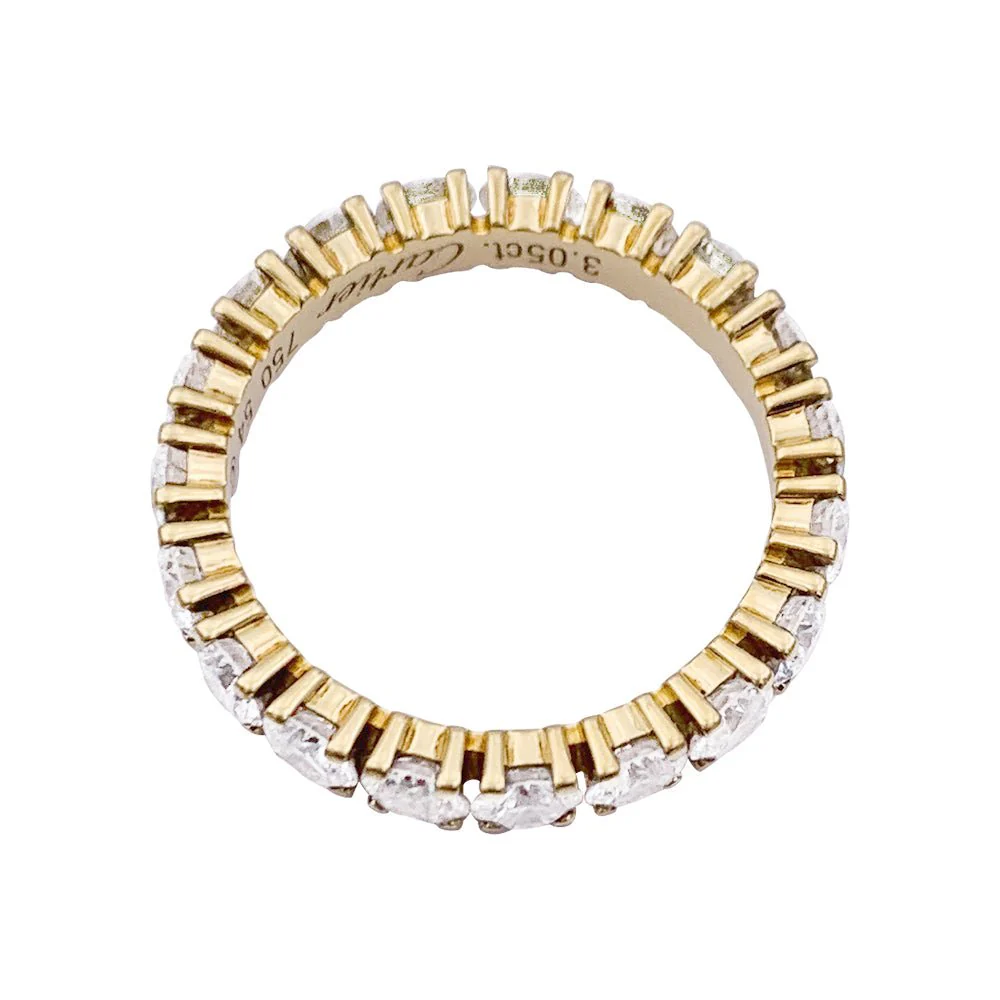 Bague Alliance Américaine CARTIER "Destinée" en or jaune et diamants - Image 4