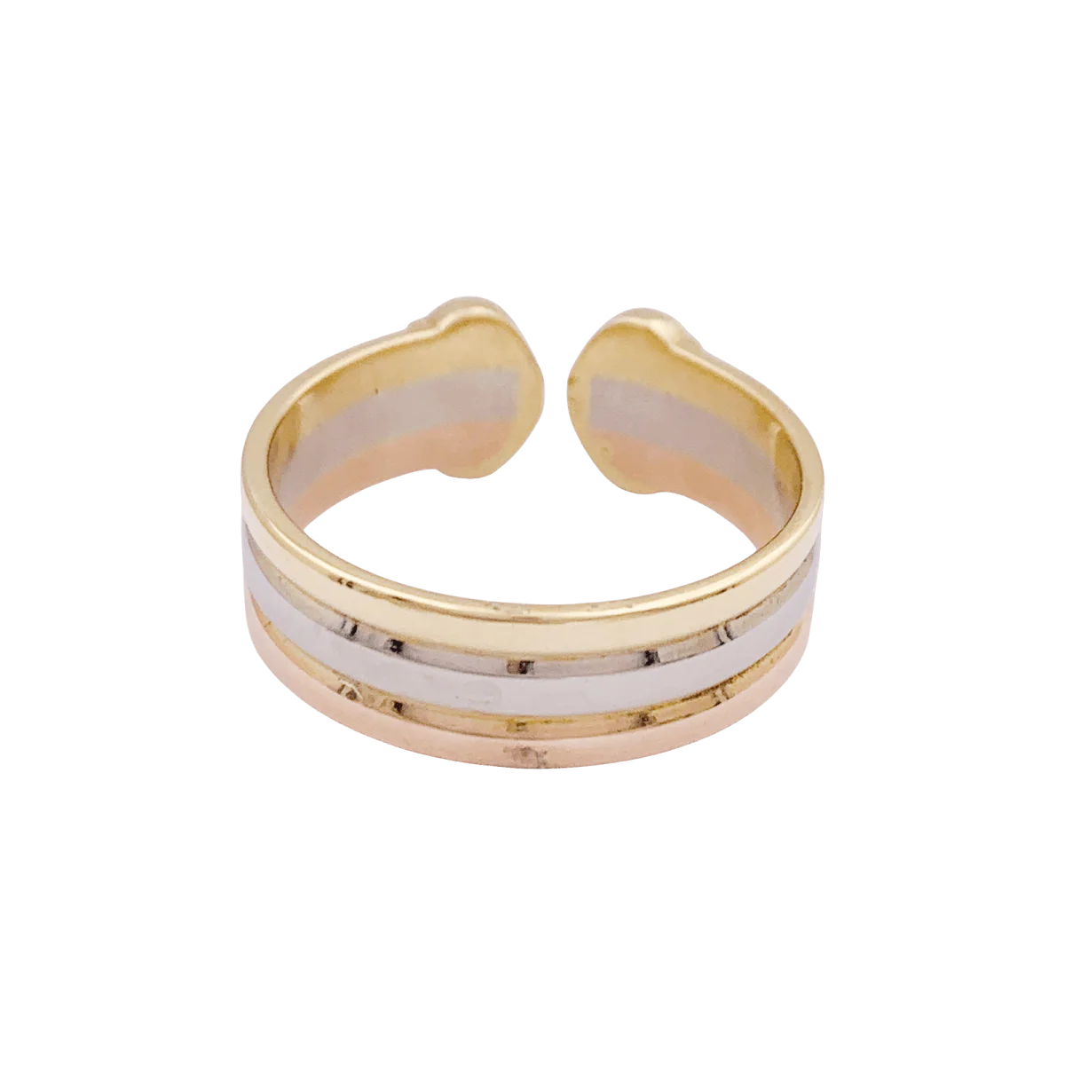 Bague CARTIER "Double C" en or jaune, or blanc et or rose - Image 5