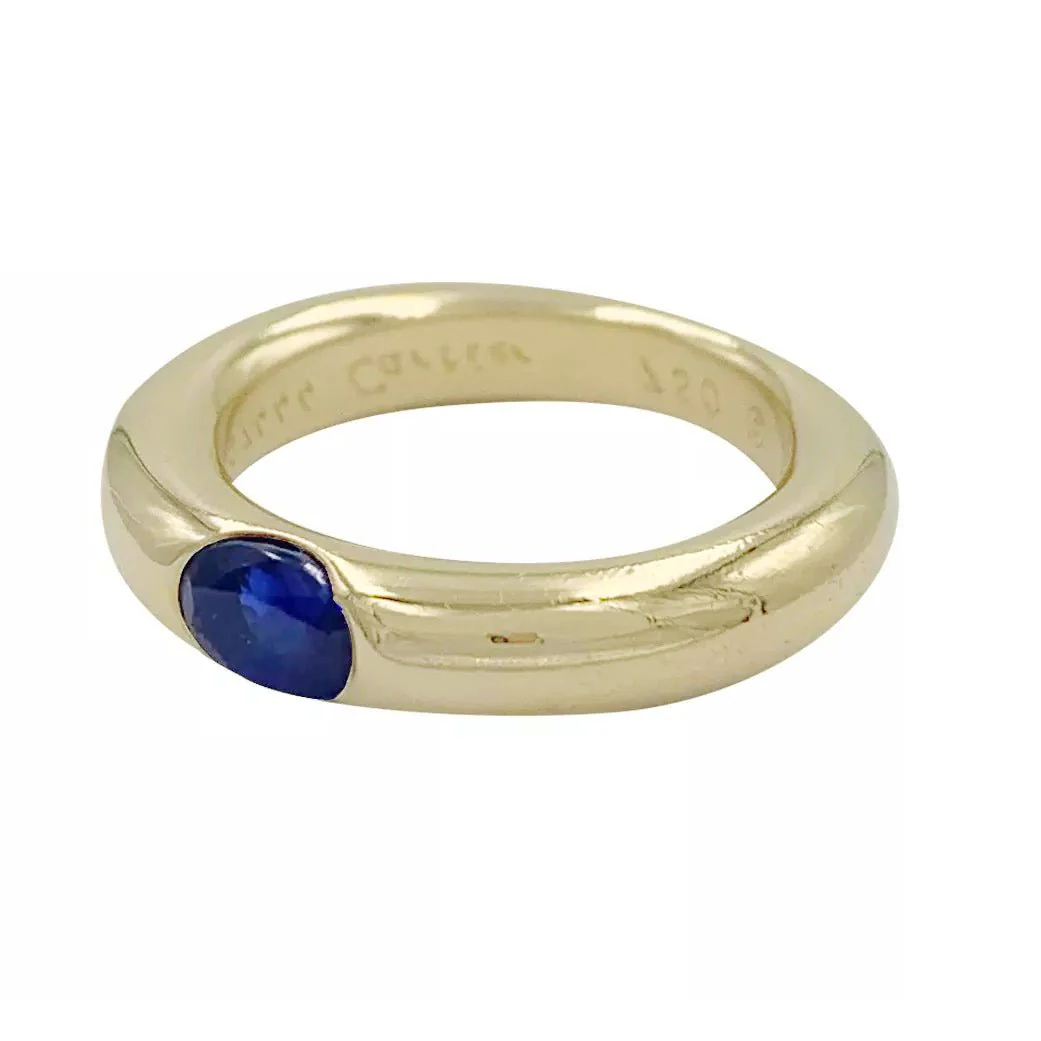 Bague Cartier, "Ellipse", or jaune, saphir - Image 4