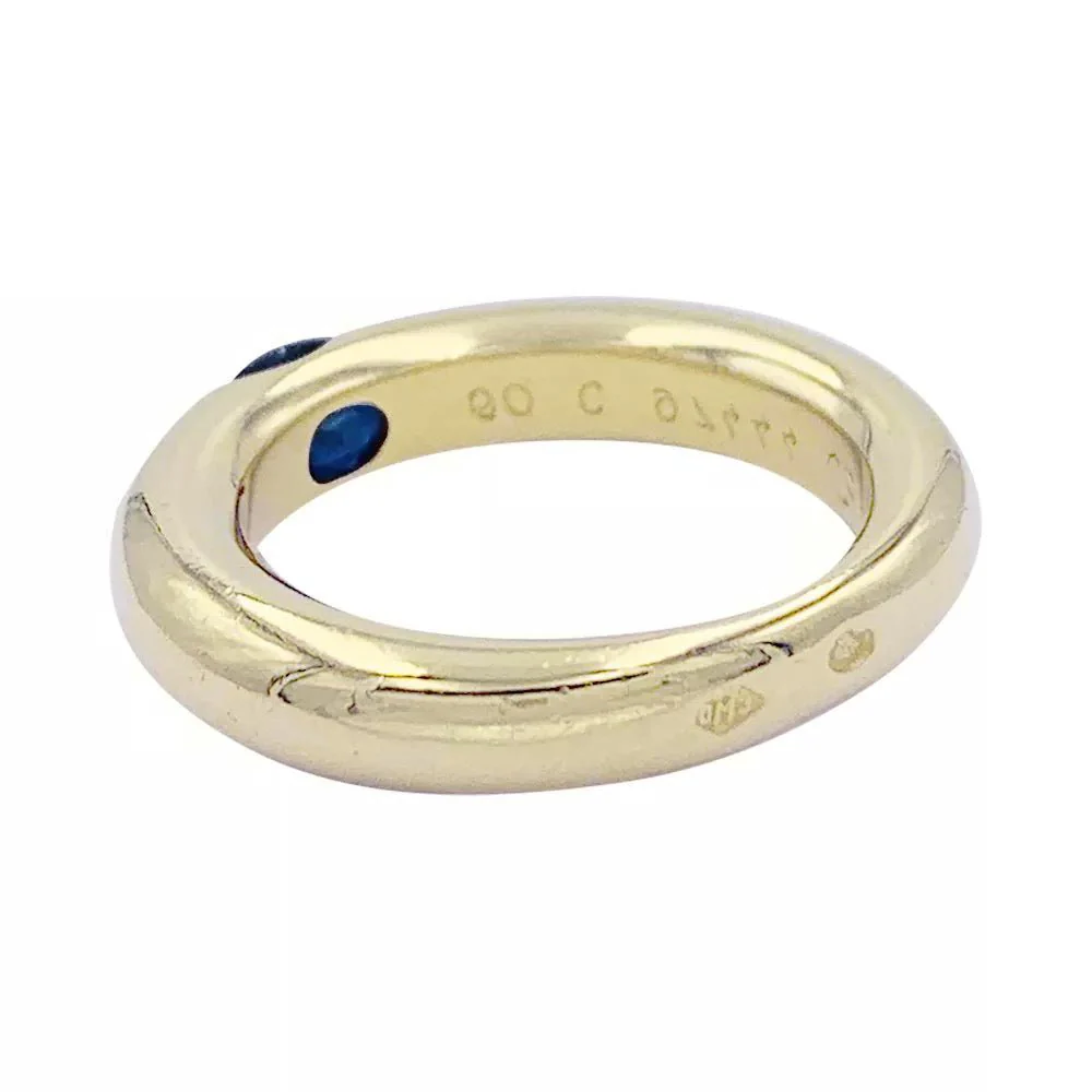 Bague Cartier, "Ellipse", or jaune, saphir - Image 5