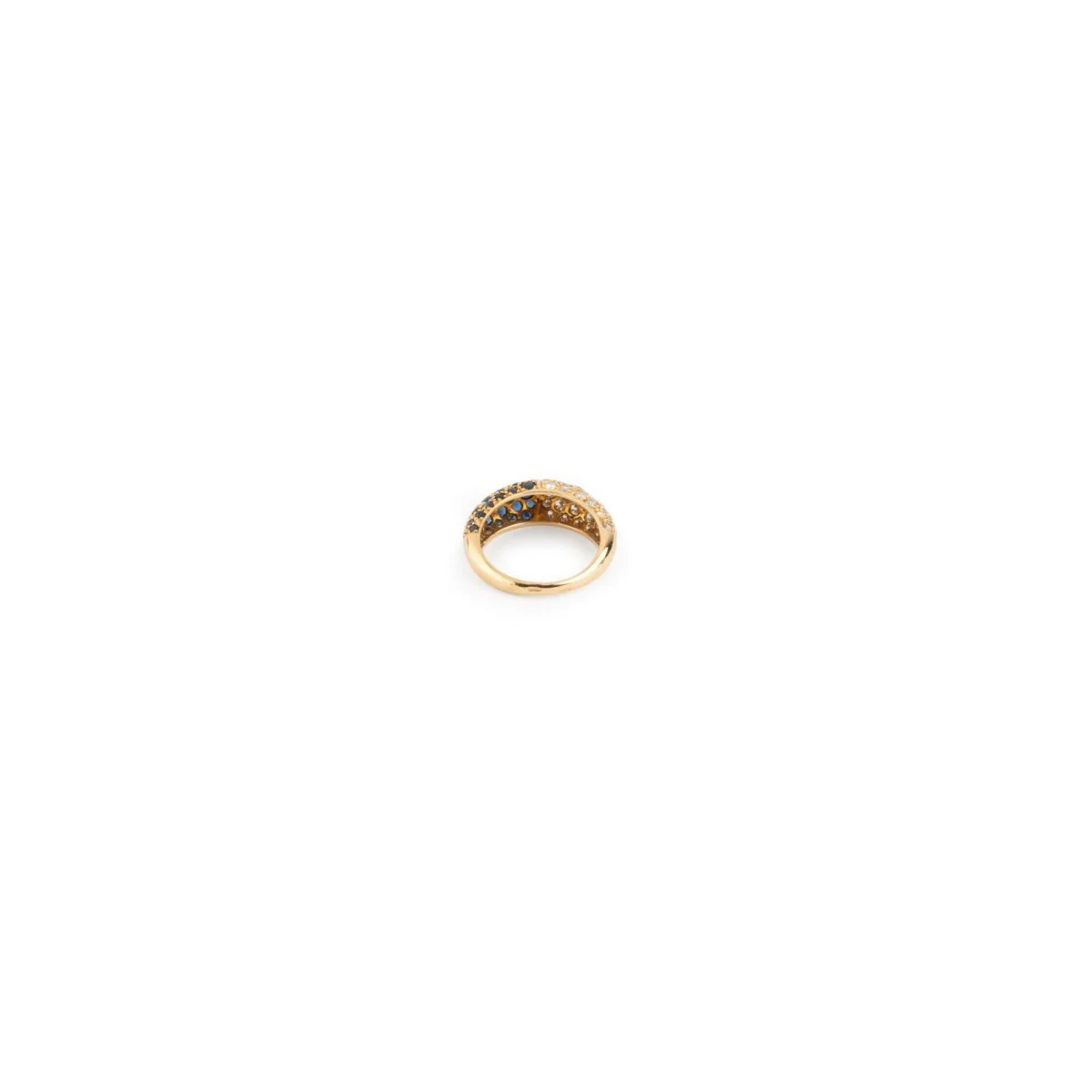 Bague CARTIER en or jaune diamants et saphirs - Image 5