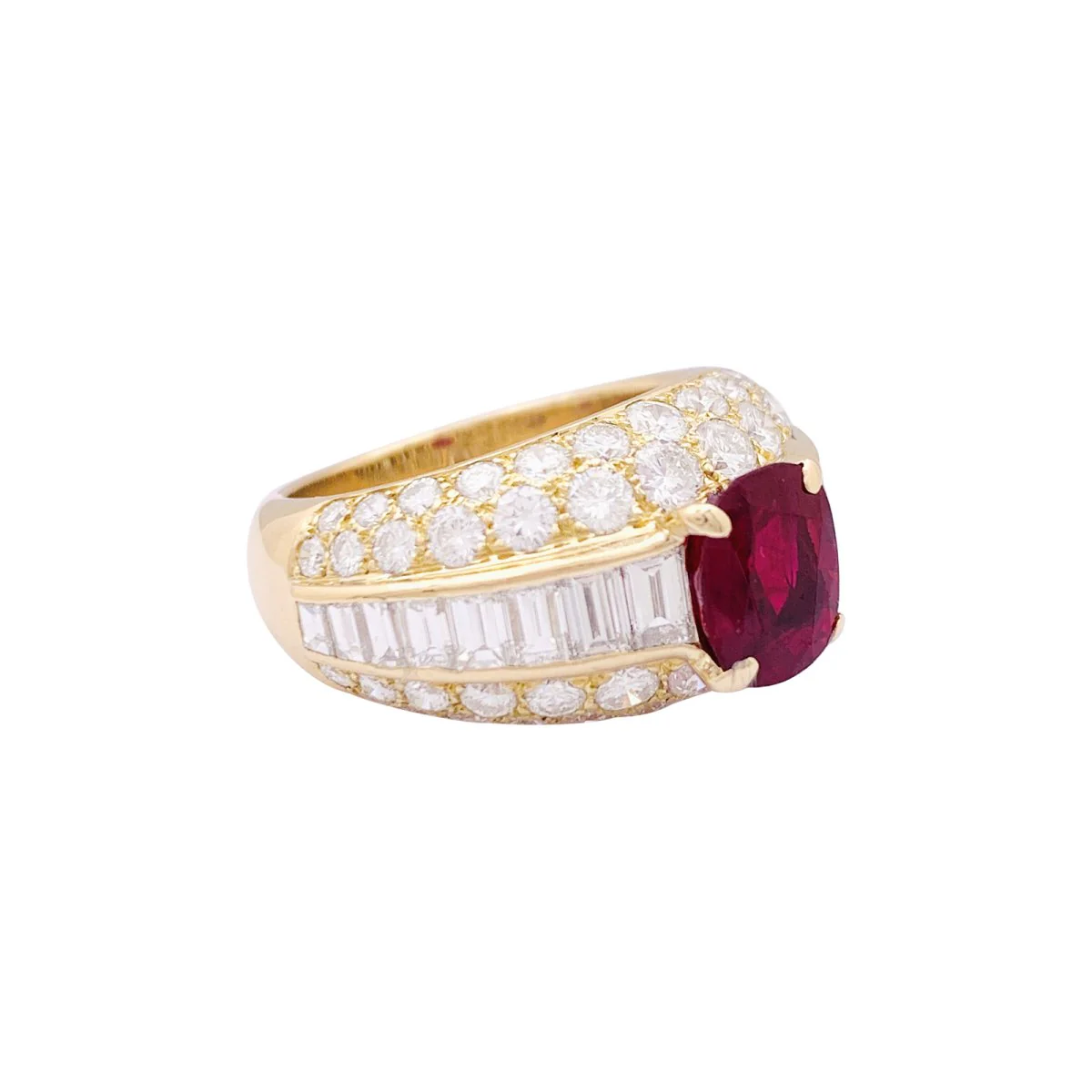 Bague Cartier "Gina" or jaune, diamants, rubis. - Image 4