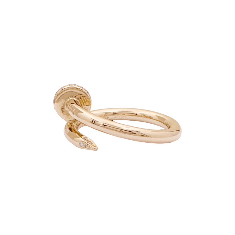 Bague Jonc CARTIER "Juste un Clou" en or rose et diamants - Image 4