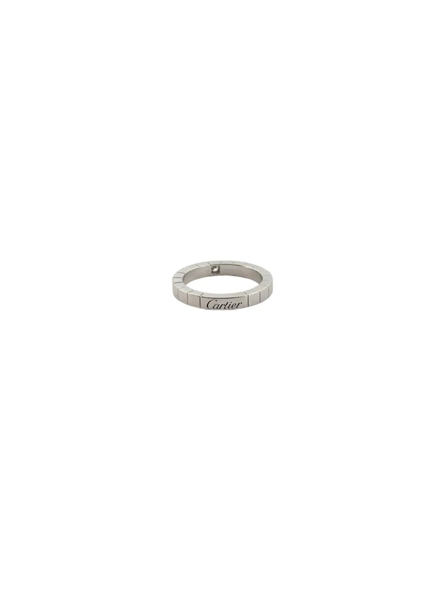 Bague Alliance CARTIER "Lanière" en or blanc et diamant - Image 3