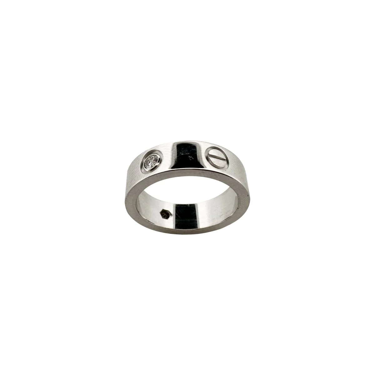 Bague Alliance CARTIER "Love" en or blanc et diamants - Image 3