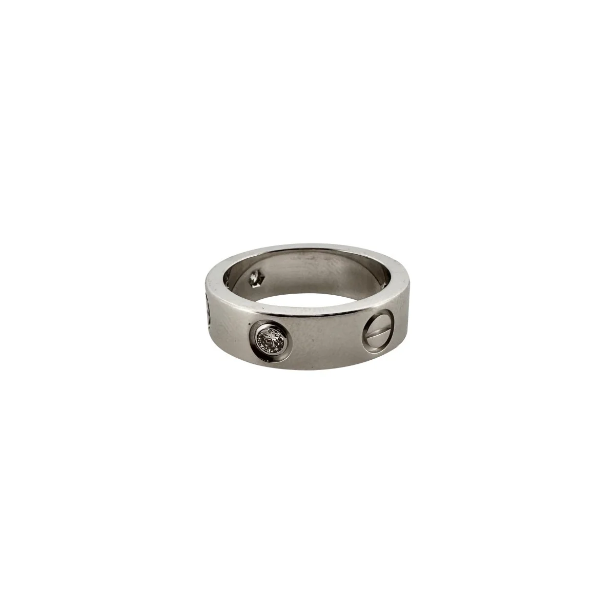Bague Alliance CARTIER "Love" en or blanc et diamants - Image 4