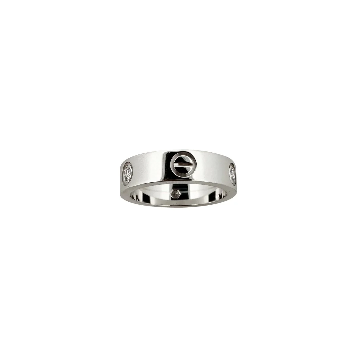 Bague CARTIER "Love" en or blanc et 3 diamants - Image 4