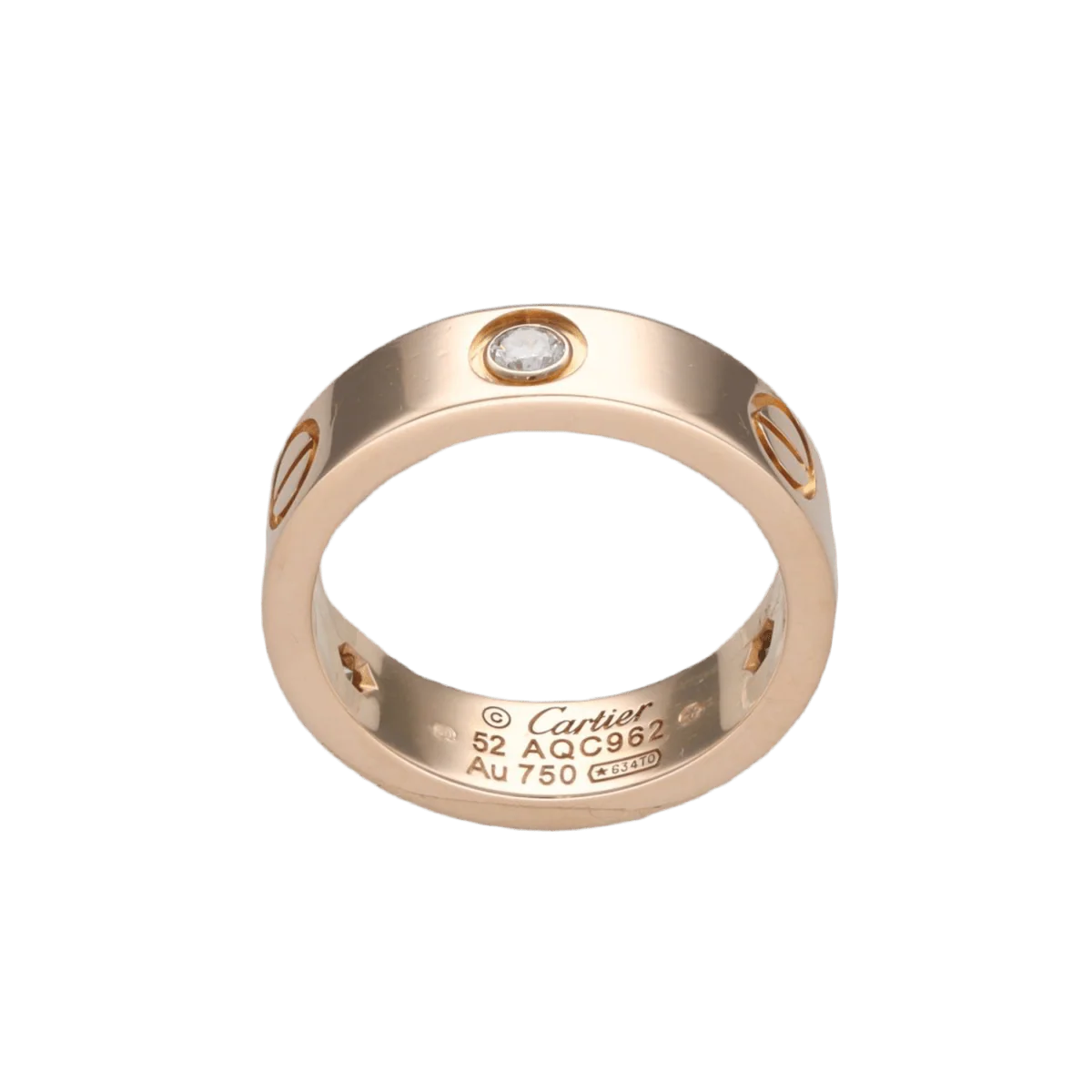 Bague CARTIER "Love" en or rose et diamants - Image 4