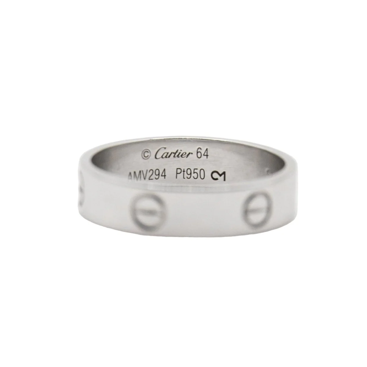 Bague Alliance CARTIER "Love" en platine - Image 5