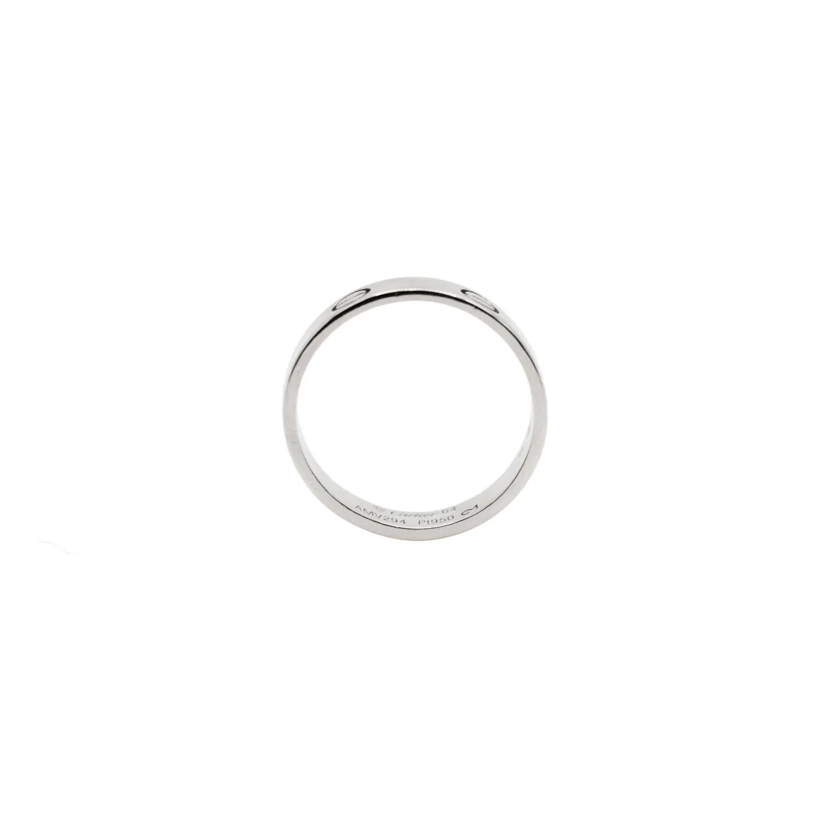 Bague Alliance CARTIER "Love" en platine - Image 7
