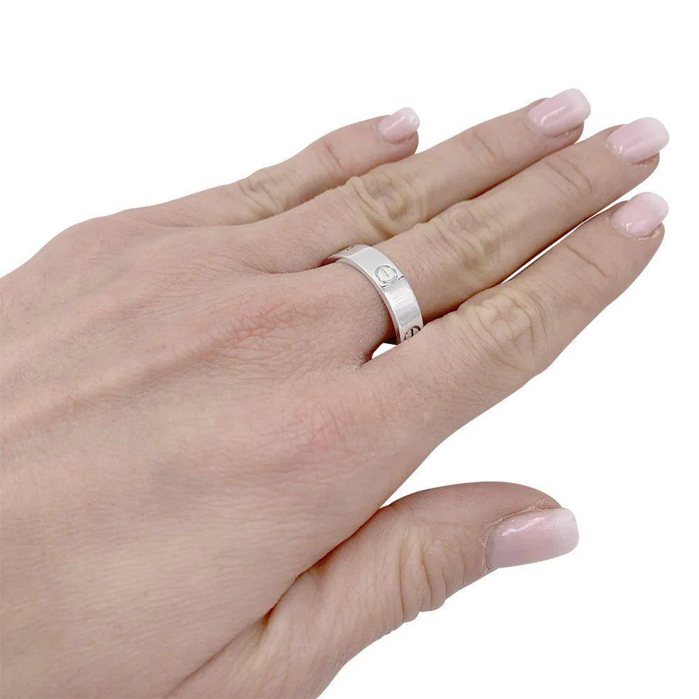 Bague CARTIER "Love", or blanc. - Image 3