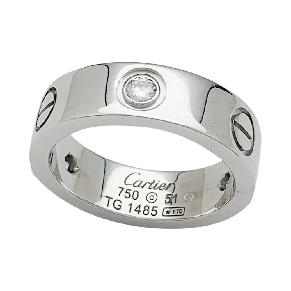 Bague Cartier, "Love", or blanc, diamants - Image 4