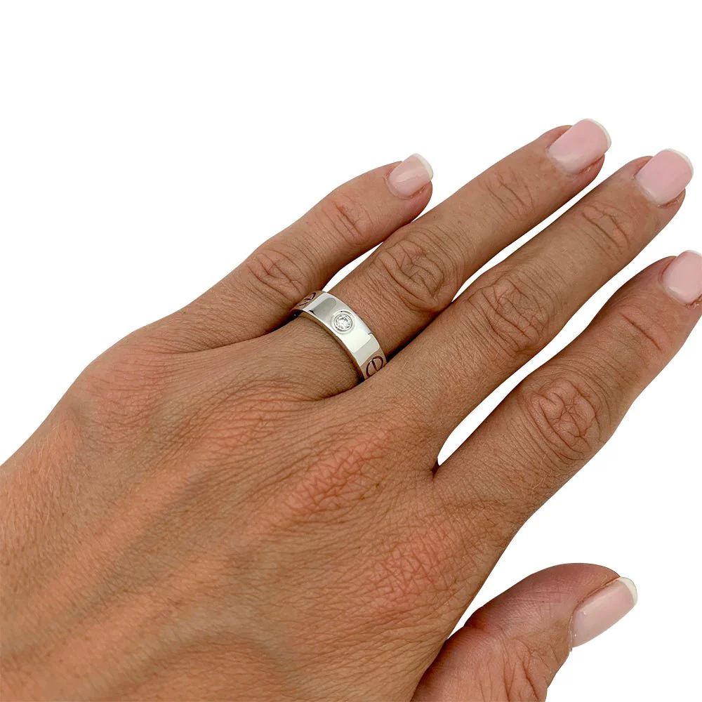 Bague Cartier, "Love", or blanc, diamants - Image 5