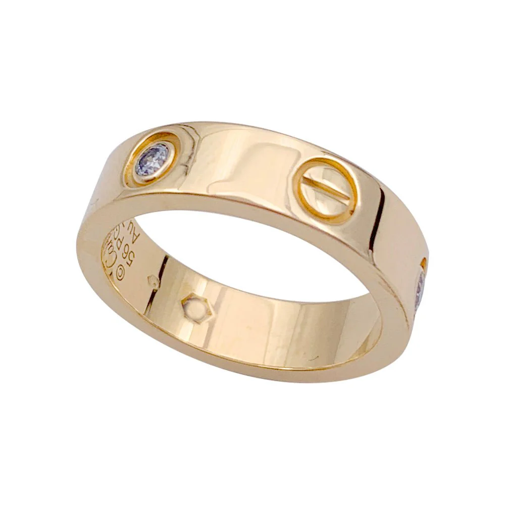 Bague Alliance CARTIER "Love" en or jaune et diamants - Image 4