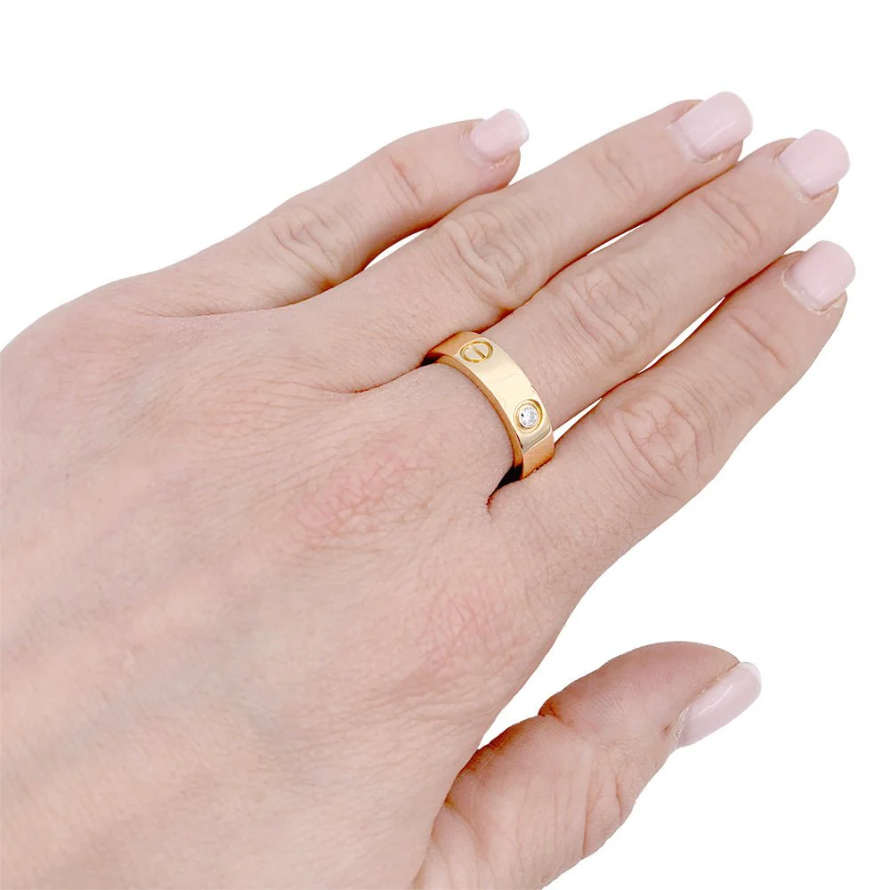 Bague Alliance CARTIER "Love" en or jaune et diamants - Image 5