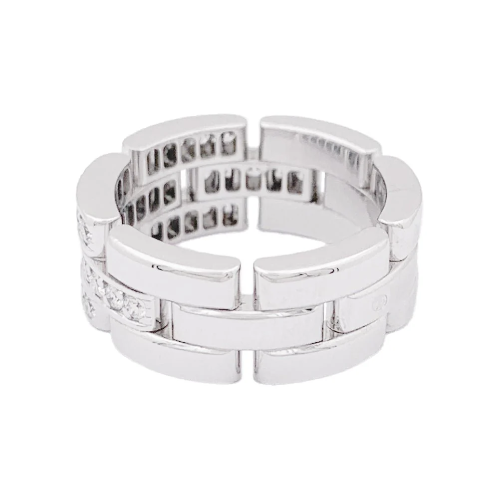 Bague CARTIER "Maillon Panthère" en or blanc et diamants - Image 3