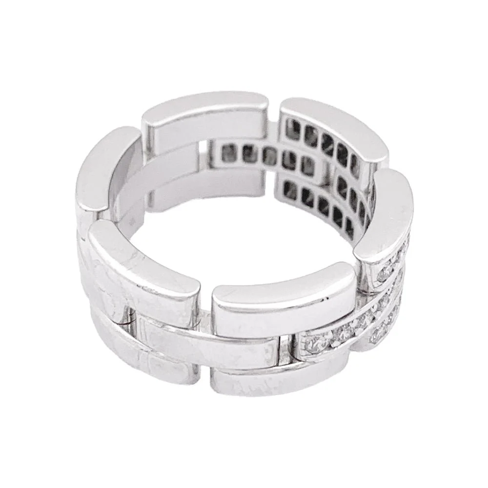Bague CARTIER "Maillon Panthère" en or blanc et diamants - Image 4