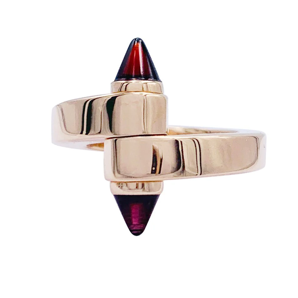 Bague CARTIER "Menottes" en or rose, grenats rhodolites