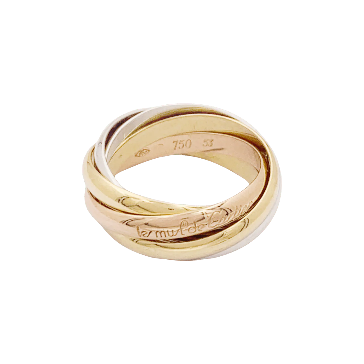 Bague CARTIER "Must de Cartier" en or rose, or blanc et or jaune - Image 5
